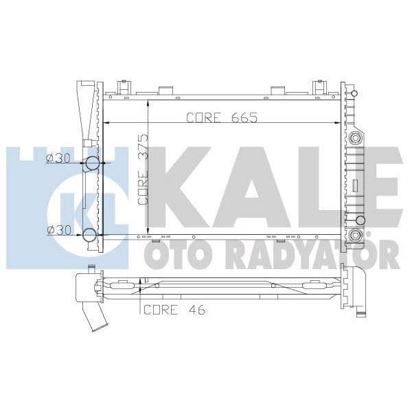 KALE OTO Radyatör 351700 Su Radyatörü 300 Se300 Sel S 320S 280 667X468X42 