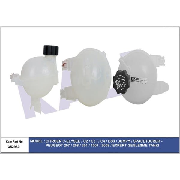 KALE RADYATÖR 352930 Genleşme Tankı C-Elysee-C2-C3 I-C4-Ds3-Jumpy-Spacetourer-Peugeot 207-208-30