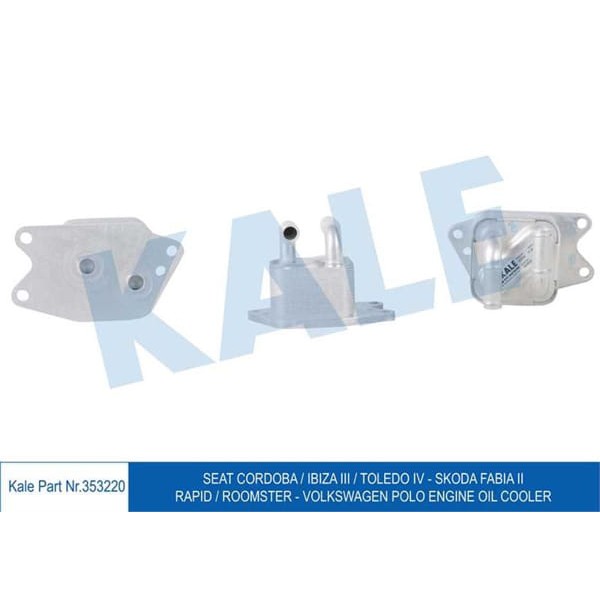 KALE OTO Radyatör 353220 Yağ Soğutucu Seat Cordoba Ibiza III Toledo IV Skoda Fabia II Rapid Roomster