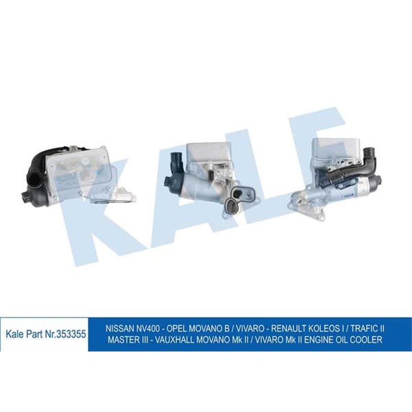 KALE OTO Radyatör 353355 Yağ Soğutucu Koleos I Trafic II Master III Movano B Vivaro Nissan Nv400