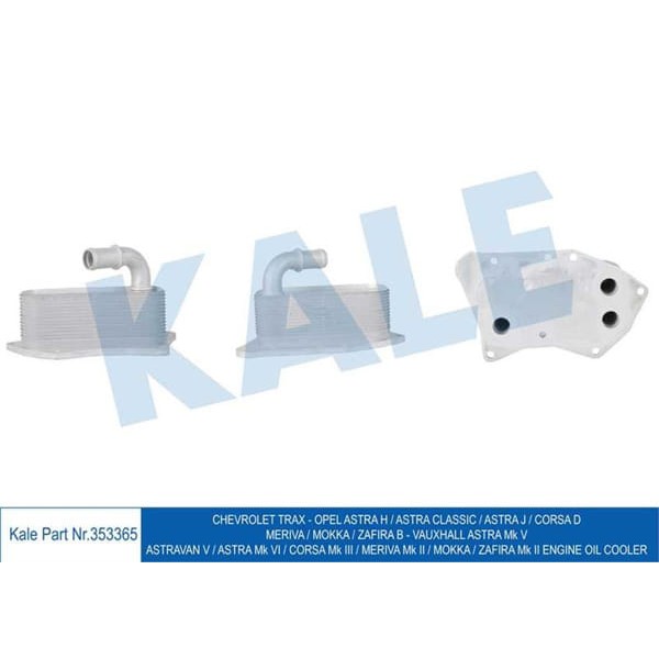 KALE OTO Radyatör 353365 Yağ Soğutucu Trax Astra H J Corsa D Merıva Mokka-Zafira B