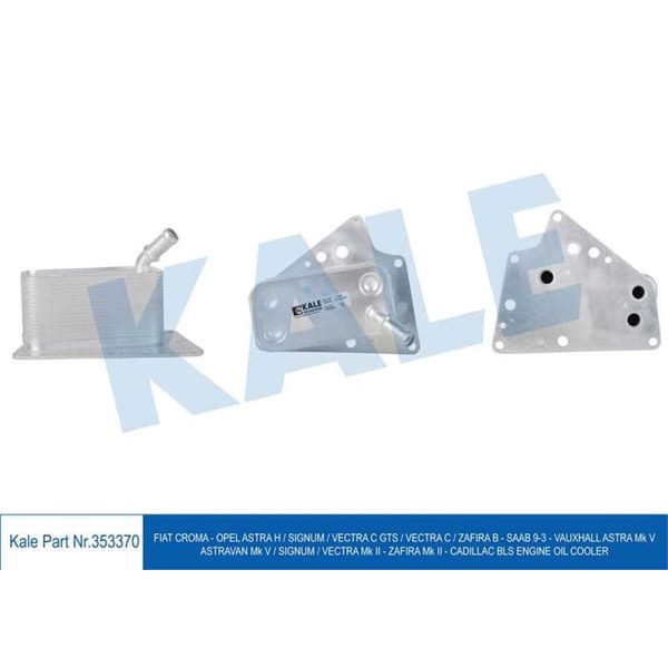 KALE OTO Radyatör 353370 Yağ Soğutucu Croma 1.9 Jtd 05- Astra H Sıgnum Vectra C Gts Vectra C Zafira