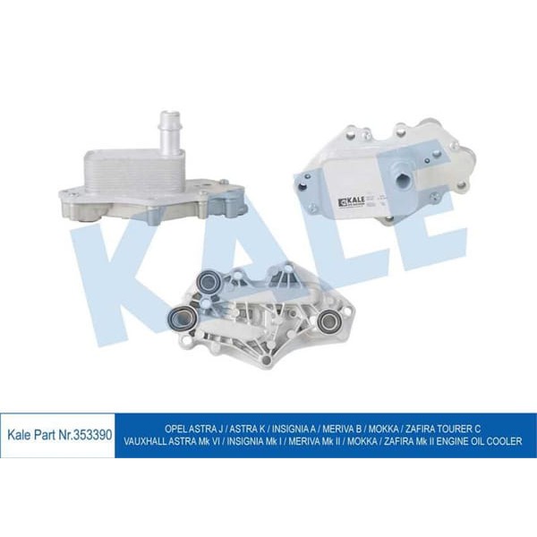 KALE OTO Radyatör 353390 Yağ Soğutucu Opel Astra J Astra K-Insignia A Merıva B Mokka-Zafira Tourer C