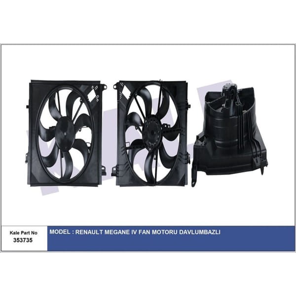 KALE OTO Radyatör 353735 Fan Motoru Davlumbazlı Megane IV