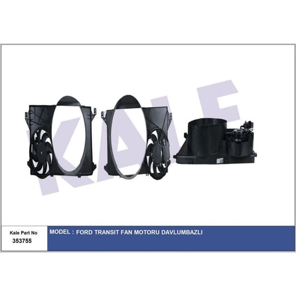 KALE OTO Radyatör 353755 Fan Motoru Komple Ford: Transit V347/V348 2.4 -Ac 06-12