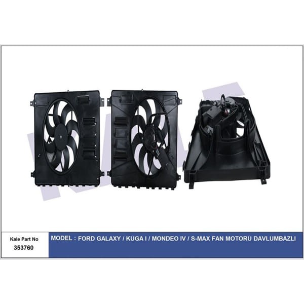 KALE OTO Radyatör 353760 Fan Motoru Komle Ford: Mondeo 07- / Kuga 11- 1.6 TDCI-2.0 TDCI 