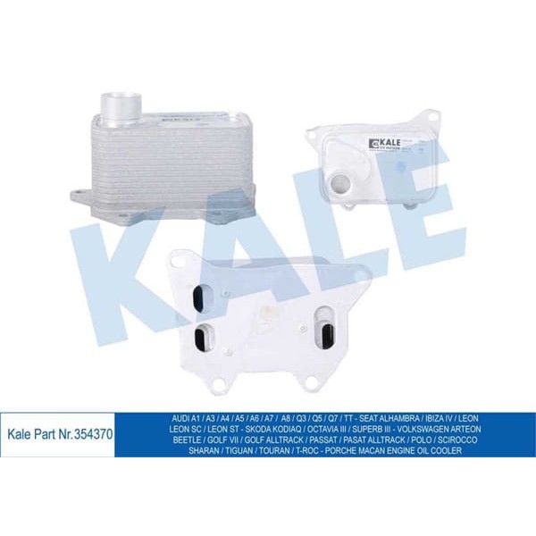 KALE OTO Radyatör 354370 Yağ Soğutucu A1 A3 A4 A5 A6 A7 A8 Q3 Q5 Q7 Tt Alhambra Ibiza IV Leon Leon S
