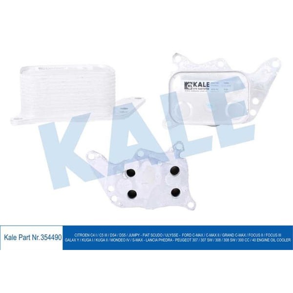 KALE OTO Radyatör 354490 Yağ Soğutucu (Kütük) C4 I C5 III Ds4 Ds5 Jumpy Scudo Ulysse C-Max C-Max II