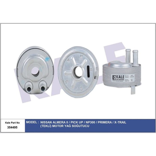 KALE OTO Radyatör 354495 Yağ Soğutucu Almera II Pıck Up Np300 Primera X-Traıl 2.2 Dı DCI 00-13