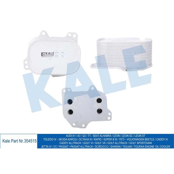 KALE OTO Radyatör 354515 Yağ Soğutucu A1 A3 Q3 Tt Alhabra Leon Toledo IV Karoq Octavia III Rapid Sup 