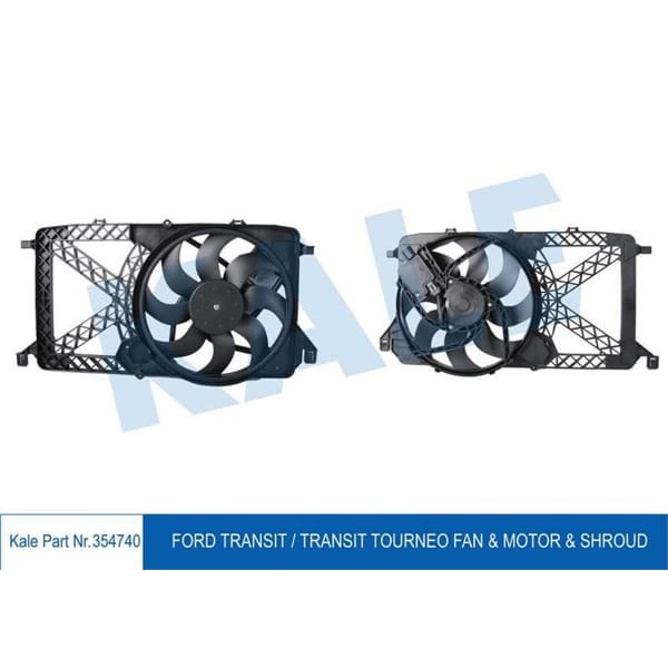 KALE OTO Radyatör 354740 Fan Motoru Komple Ford: Transit V347/V348 Klimasız 2.2 130Ps/140Ps 06-