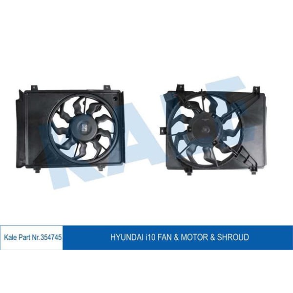 KALE OTO Radyatör 354745 Fan Motoru Davlumbazlı Hyundai: I10