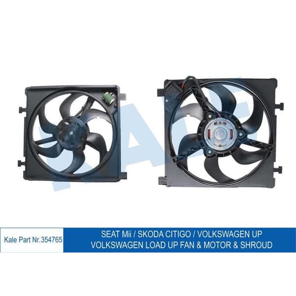 KALE OTO Radyatör 354765 Fan Motoru (Davlumbazlı) (Klimalı) Mıı Cıtıgo Up Load Up 1.0 Cng Fsı 11-