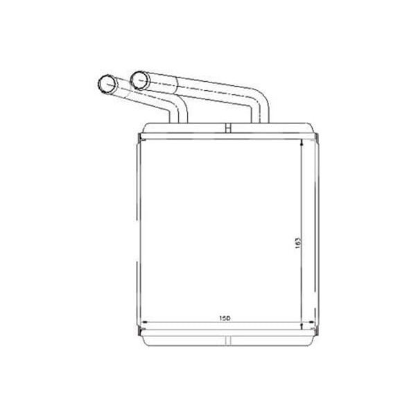 KALE OTO Radyatör 355180 Kalorifer Brazıng Al/Al Hyundai H100-Porter Kalorifer 