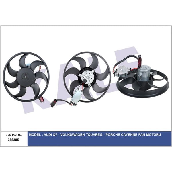 KALE OTO Radyatör 355385 Fan MotorAudi Q7-Volkswagen Touareg-Porche Cayenne Fan Motor