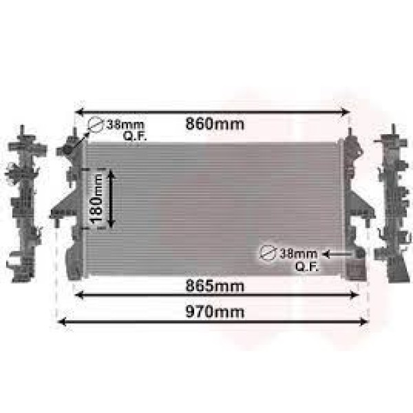 KALE 355665 Radyatör Citroen Jumper-Peugeot Boxer Mt Al/Mknk 24 Mm