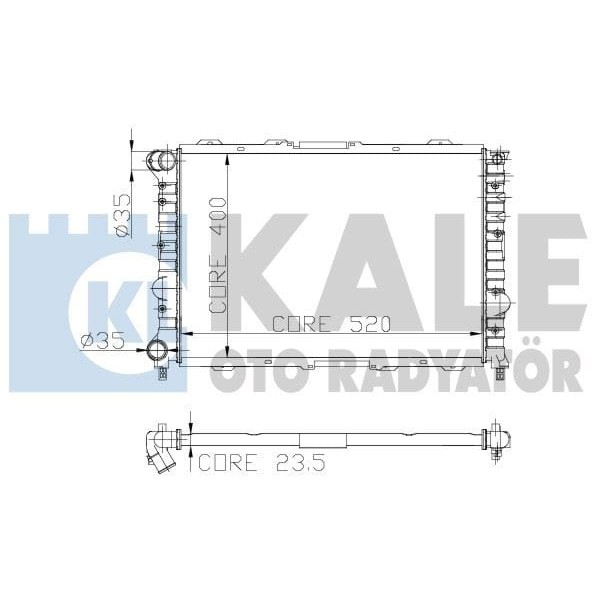KALE OTO Radyatör 3903031AB Su Radyatörü Alfa 156 1.6 1.8 2.0 16V Ts 97-06 Al Pl Brz 