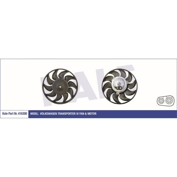 KALE OTO Radyatör 416300 Fan Motoru Transporter T4 90- 360W-280Mm