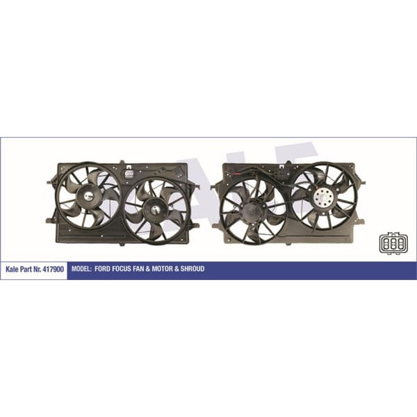 KALE OTO Radyatör 417900 Fan Motoru Focus Davlumbazlı 280-220W-300-300Mm 