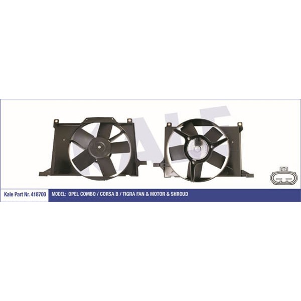 KALE OTO Radyatör 418700 Fan Motoru Corsa B 93-00 Combo 93-00 1.2 1.4 1.4 16V Ac Tigra A 94- / Prısm