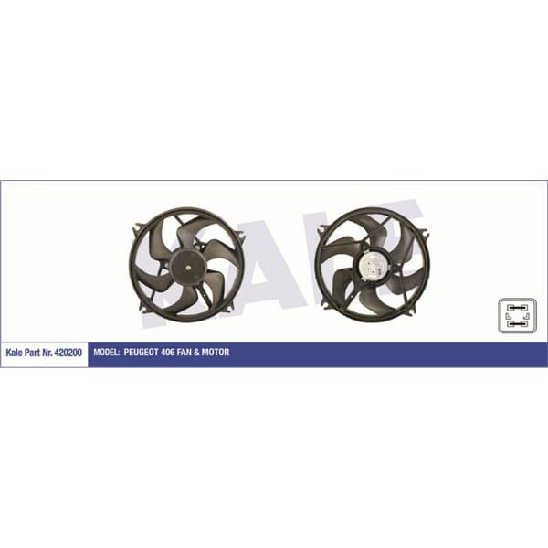 KALE OTO Radyatör 420200 Fan Motoru 406 280W-385Mm