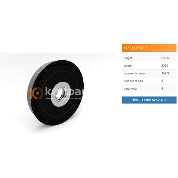 KENTPAR K126 Krank Kasnağı 206 307 406 C3 1.4 HDI Fiesta Fusion Focus 1.4 Focus Cmax 1.6 TDCI