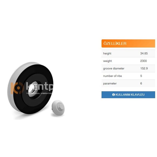 KENTPAR K1261S Krank Kasnağı Set 206 307 406 C3 1.4 HDI Fiesta Fusion Focus 1.4 Focus Cmax 1.6 TDCI