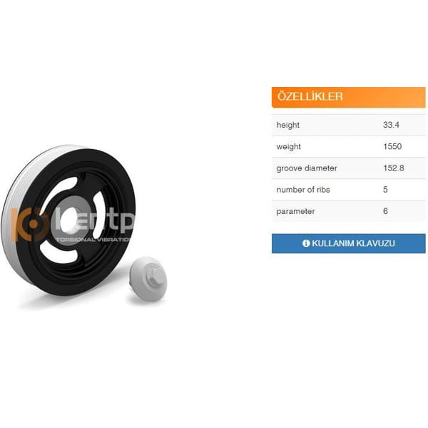 KENTPAR K1421S Krank Kasnağı Set 206 307 406 C3 1.4 HDI Fiesta Fusion Focus 1.4 Focus Cmax 1.6 TDCI