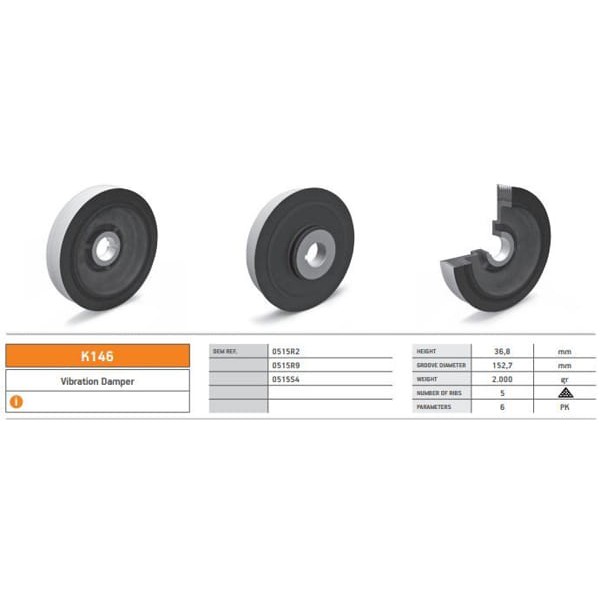 KENTPAR K146 Krank Kasnağı 206 307 406 Partner 2.0HDI 