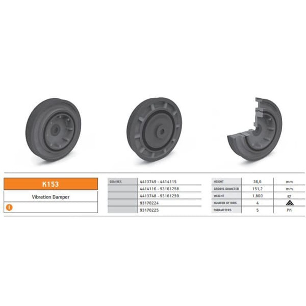 KENTPAR K153 Krank Kasnağı Laguna I II Trafic Movano Vivaro 1.9DCI F9Q 