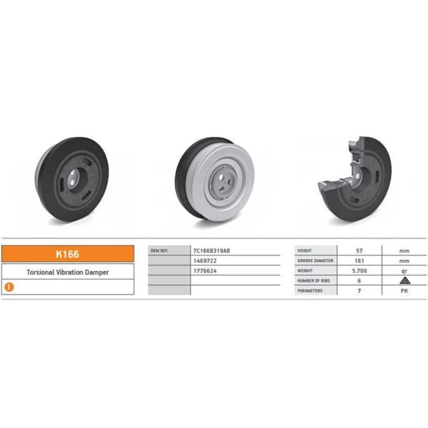 KENTPAR K166 Krank Kasnağı Transit 3.2TDCI 