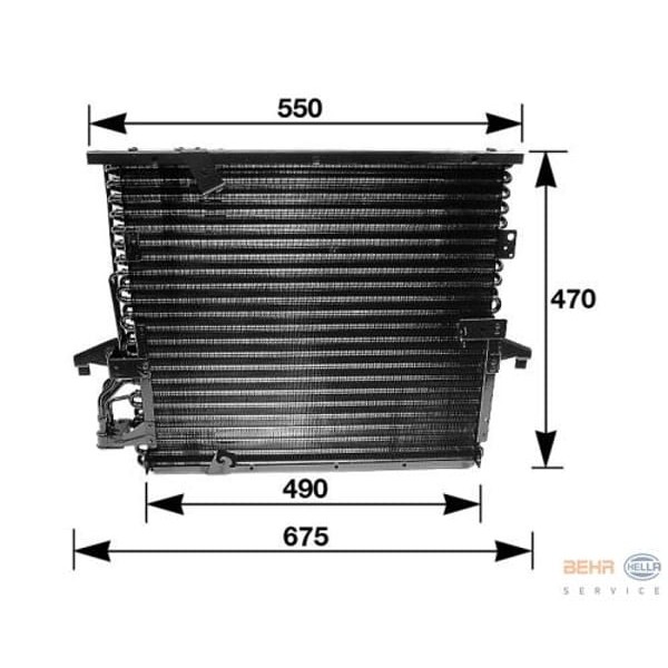 KNECHT AC147000S Klima Radyatörü (490×470×26) E36 M40 B16 (164E1) (Eno:8Fc351035031) 