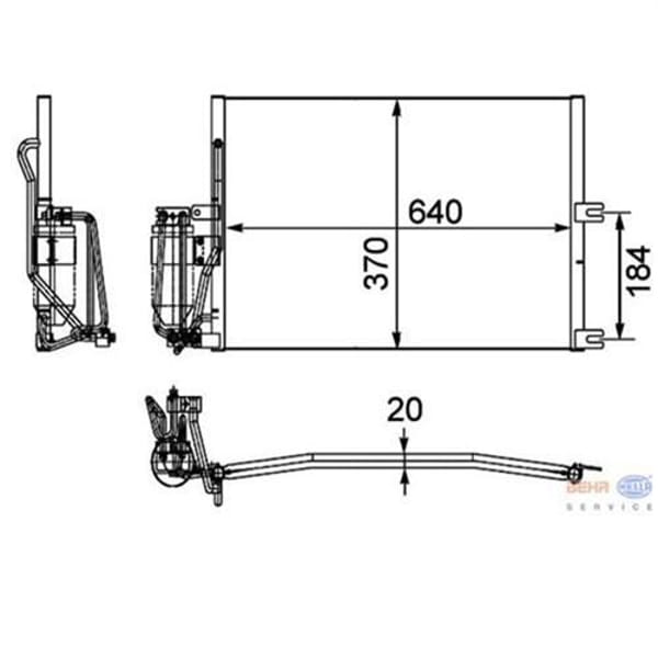 KNECHT AC170000S Klima Radyatörü (Kondenser) -98 Vectra.B