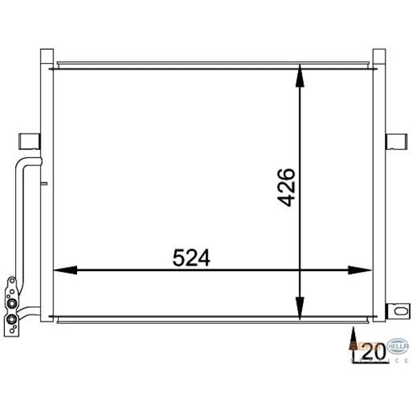KNECHT AC234000P Klima Radyatörü (524×426×20) E46 M43 B16 (164E3) (Eno:8Fc351038201) 