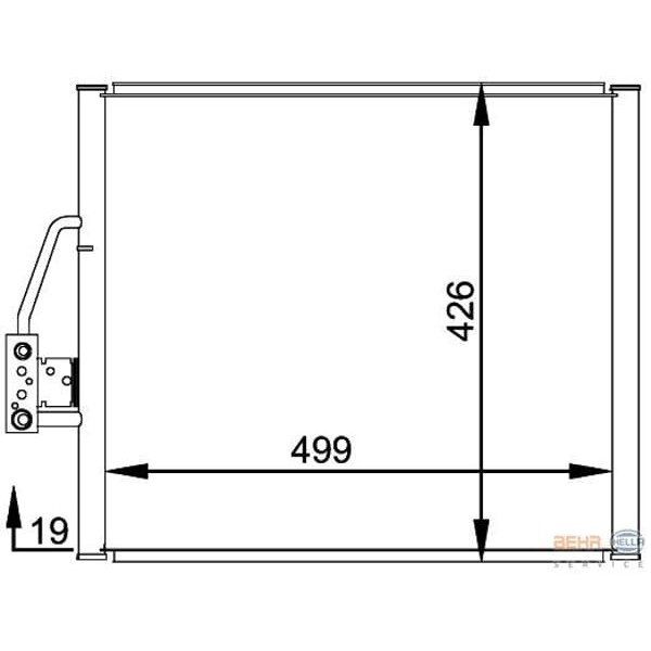 KNECHT AC277000S Klima Radyatörü (500×430×19) E39 E52 M52 B20 (206S3) (Eno:8Fc351300001) 
