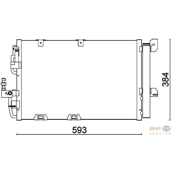 KNECHT AC337000S Klima Radyatörü (Kondenser) 03- Astra G 1.6 16V *Z16Xe*