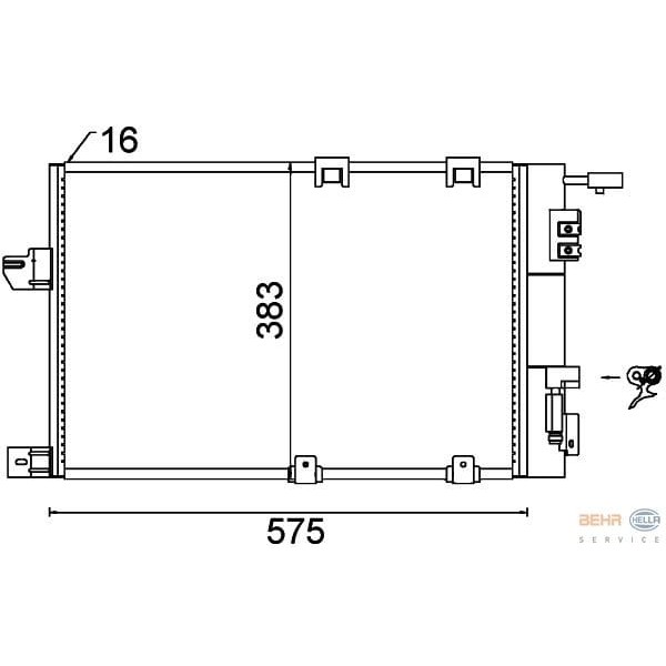KNECHT AC339000S Klima Radyatörü (Kondenser) -02 Astra G 1.6 16V *Z16Xe* 