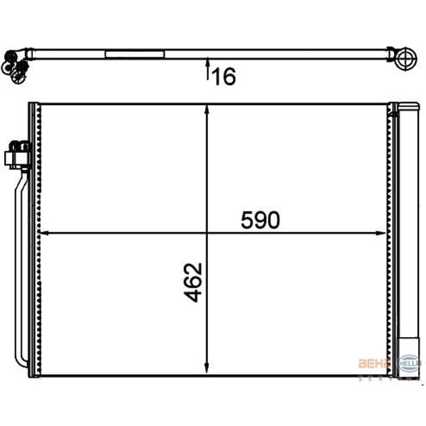 KNECHT AC405000S Klima Radyatörü (590×462×16) E70 F15 F85 E71 N52 B30 A (Eno:8Fc351302494) 