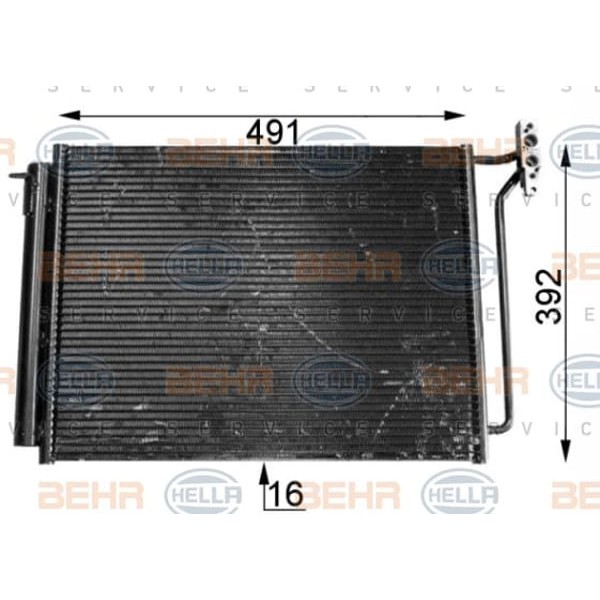 KNECHT AC413000P Klima Radyatörü (624×401×16)(Mekanik) E81 E90 E91 N45 B16 A (Eno:8Fc351302611) 