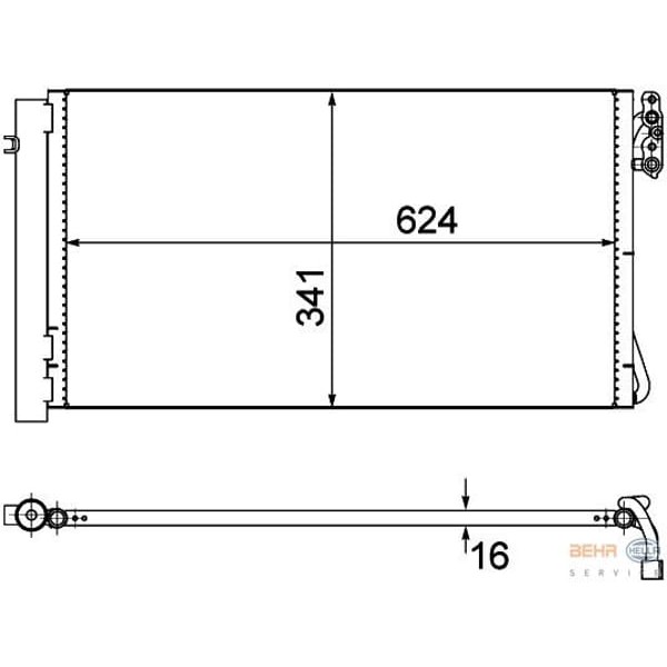 KNECHT AC414000P Klima Radyatörü (592×341×16) E81 E82 E88 E90 N47 D20 A (Eno:8Fc351302621)