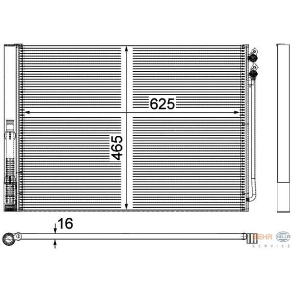 KNECHT AC567000P Klima Radyatörü (625×485×16) F07 F10 F11 F12 F13 N55 B30 A (Eno:8Fc351309141)