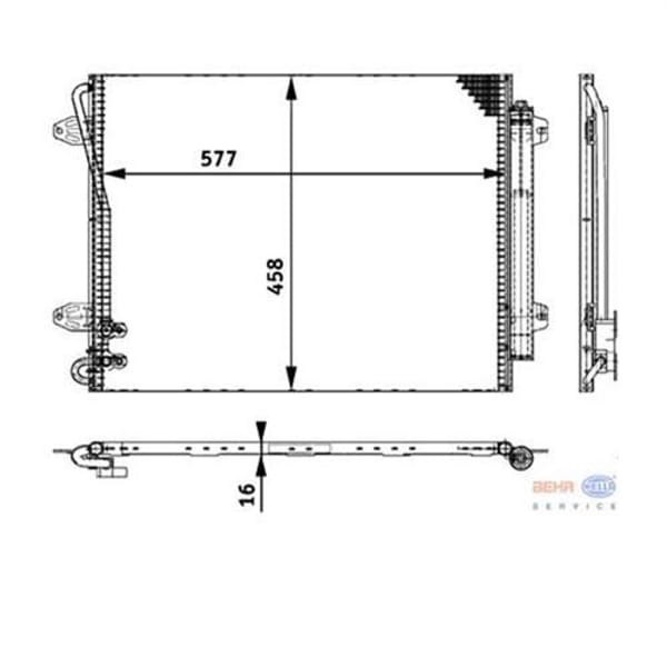 KNECHT AC734000P Klima Radyatörü (Kondenser) 08- Passat-Cc 1.8TFSI-2.0TFSI 