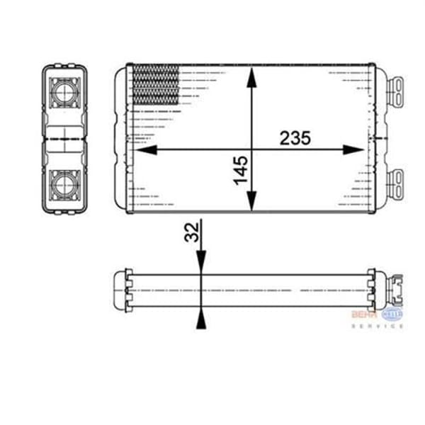 MAHLE AH138000P Kalorifer Radyatörü 04-10 Master-Movano 1.9-2.2-2.5Dti-Cdti
