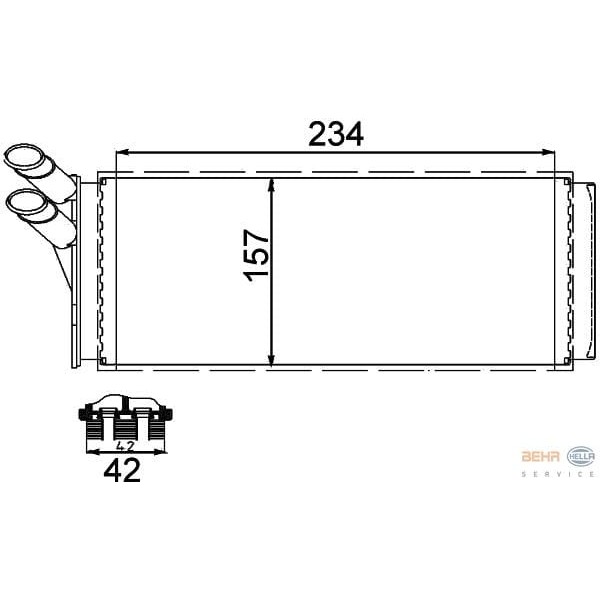 KNECHT AH93000P Kalorifer Radyatörü 97-01 Passat