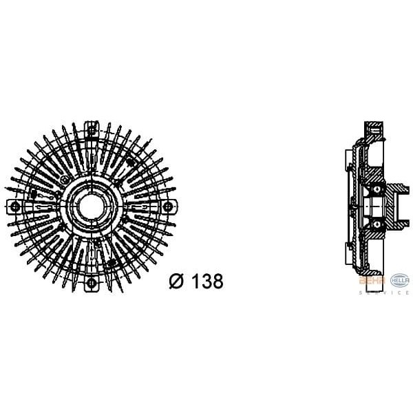 KNECHT CFC64000P Fan Termiği (Çap 138Mm) E30 E36 E34 E39 M10 B18 (184Vd) (Eno:8Mv376732231)
