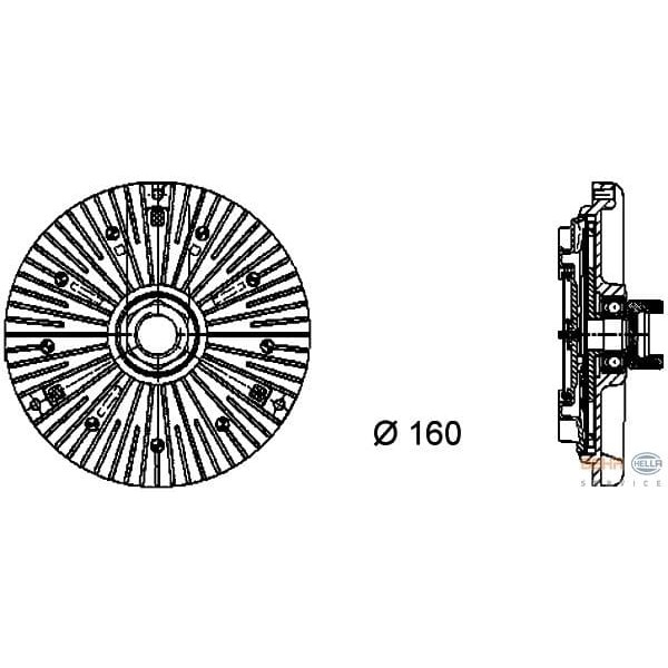 KNECHT CFC75000P Fan Termiği (Çap 160Mm) E46 E34 E32 E36 S54 B32 (326S4) (Eno:8Mv376733001)