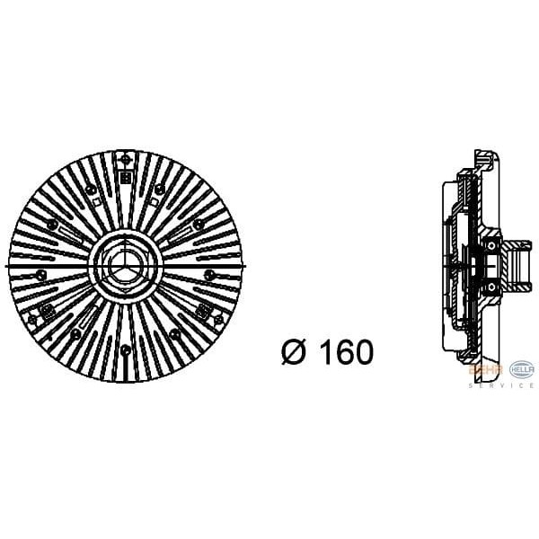 KNECHT CFC93000P Fan Termiği (Çap 160Mm) E46 E65 E53 M57 D30 (306D2) (Eno:8Mv376734441)