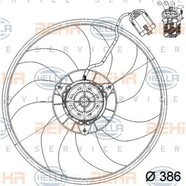 KNECHT CFF160000P Su Fan Motoru 01- Corsa.C 1.7D *Y17Dt* *P.H**** 