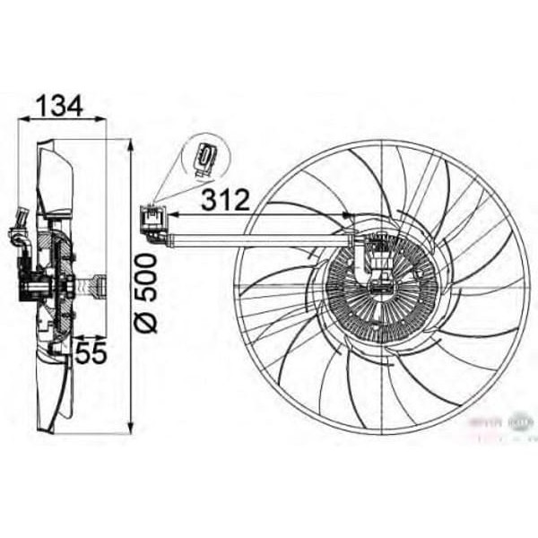 BEHR CFF467000P Fan Motoru (Landrover : Range Rover-Discovery III 2.7Td 04-09) 8Mv376757-301 / Pgg50