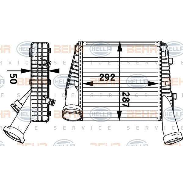 KNECHT CI141000P Turbo Radyatörü Intercooler Sol 07- Touareg Q7 Cayenne 3.0TDI-4.2TDI 
